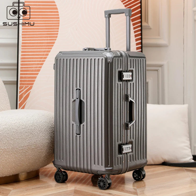 Valise large poignée pour voyage SUSHIMU – hommes et femmes, bagage à main, PC + ABS, 24, 26, 28 et 30 pouces