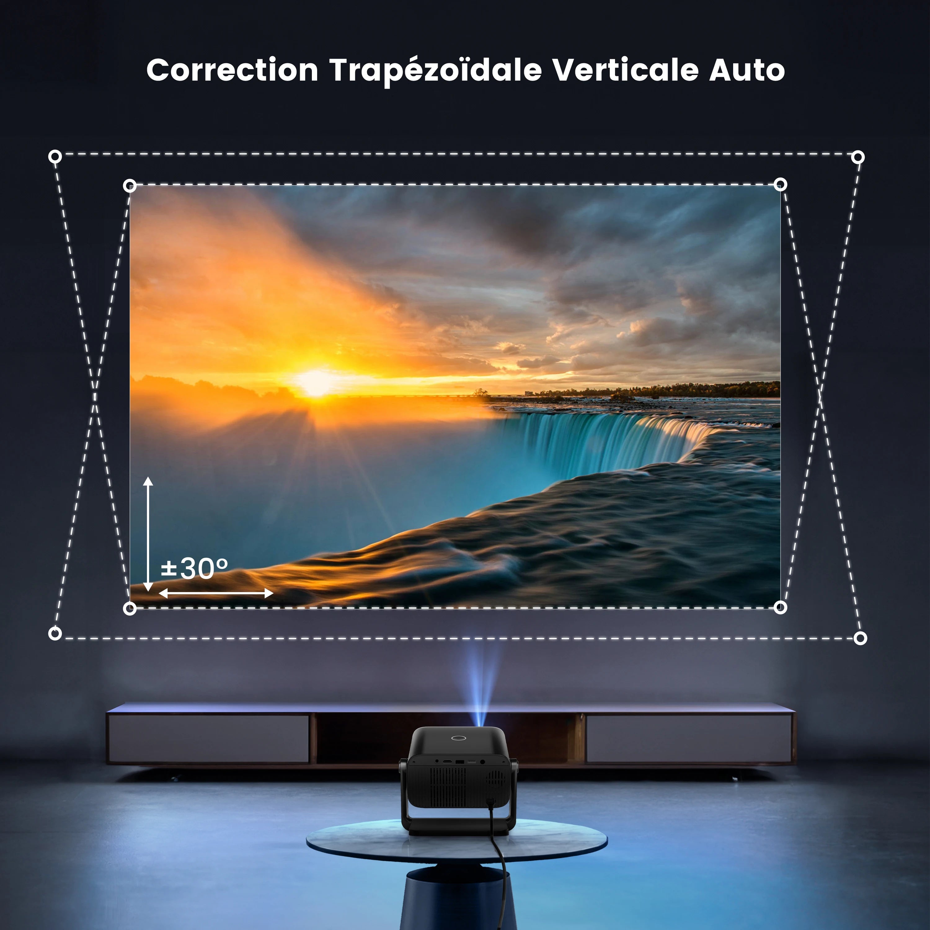 Projecteur Vidéo PUTRIMS Mini 1080P – Home Cinéma Portable avec WiFi et Bluetooth