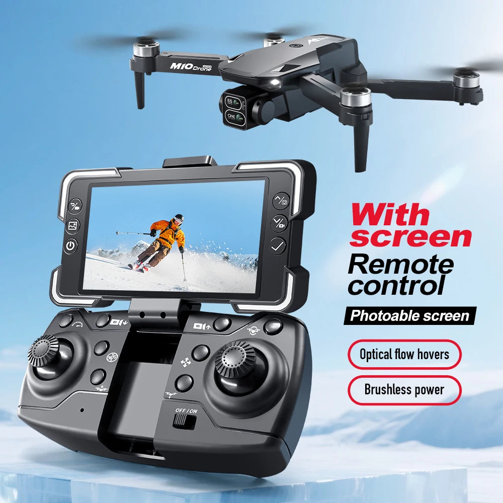 Drone 2025 M10 – Double caméra 8K HD, Écran omnidirectionnel, Évitement d'obstacles, Quadrirotor RC 