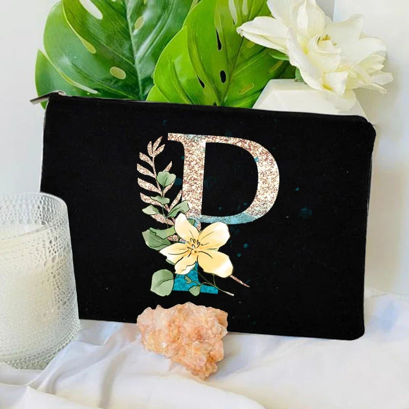 Trousse de maquillage à fermeture éclair avec dégradé de couleurs, trousse de toilette de voyage tendance, trousse de maquillage