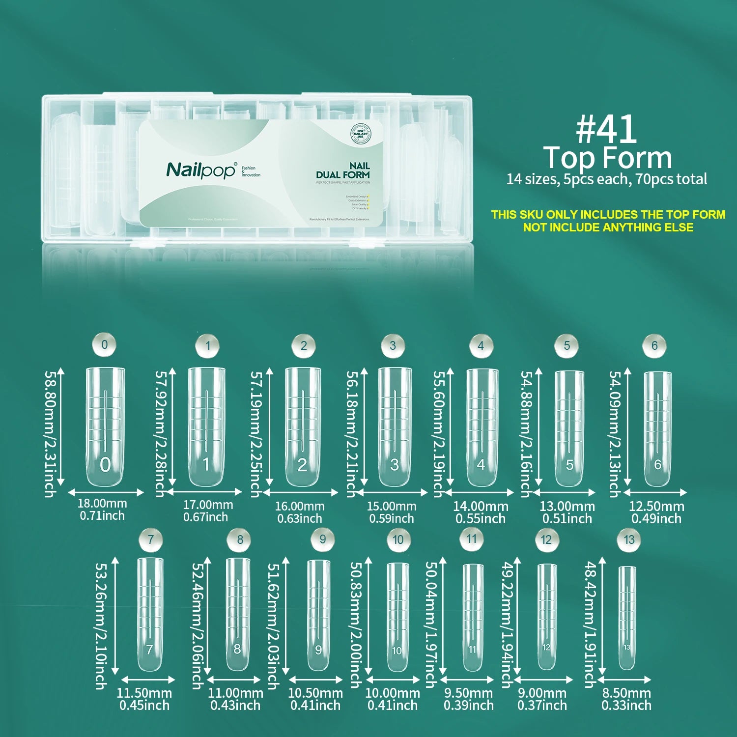 Formes doubles pour ongles, réutilisables, pointes claires, manucure française, Gel/Polygel/Acrylique, 70/140 pièces