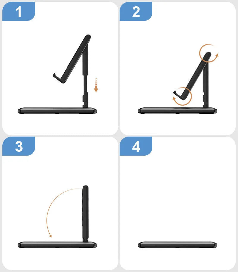 Support de téléphone de bureau pliable universel, support réglable pour Samsung, iPhone, Huawei, Xiaomi