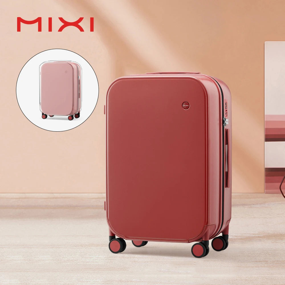 Valise Mixi 2023 – Bagage à main 18'' / 20'' avec cadre en aluminium et compartiment pour ordinateur portable