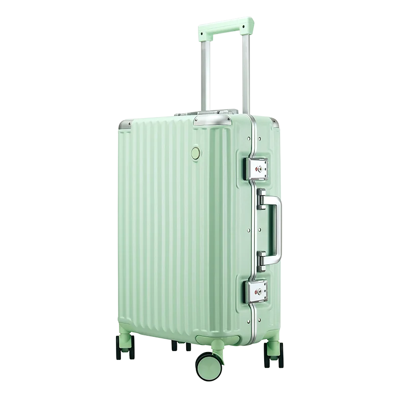 Valise rigide en PC avec cadre en aluminium – bagage à roulettes à serrure TSA, 20, 24 et 26 pouces