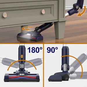 Aspirateur Balai Sans Fil N7 – 35 kPa, Bac à Poussière 1,2 L, Batterie Longue Durée, Autonomie Jusqu’à 55 min, Brosse 6‑en‑1