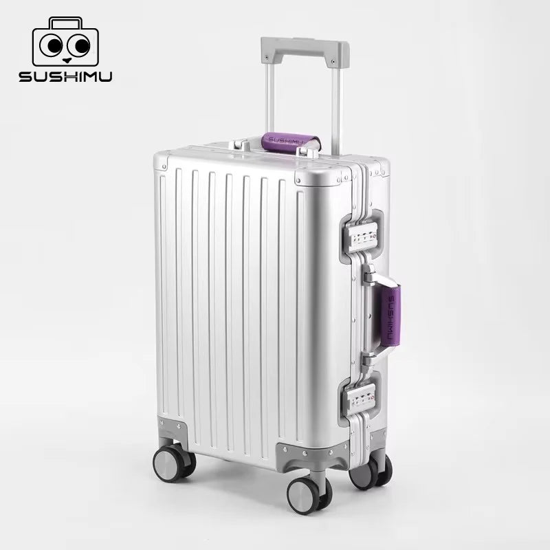 Valise tout en alliage d’aluminium et de magnésium – nouveau modèle 2025, bagage à main pour hommes et femmes, 20 et 24 pouces