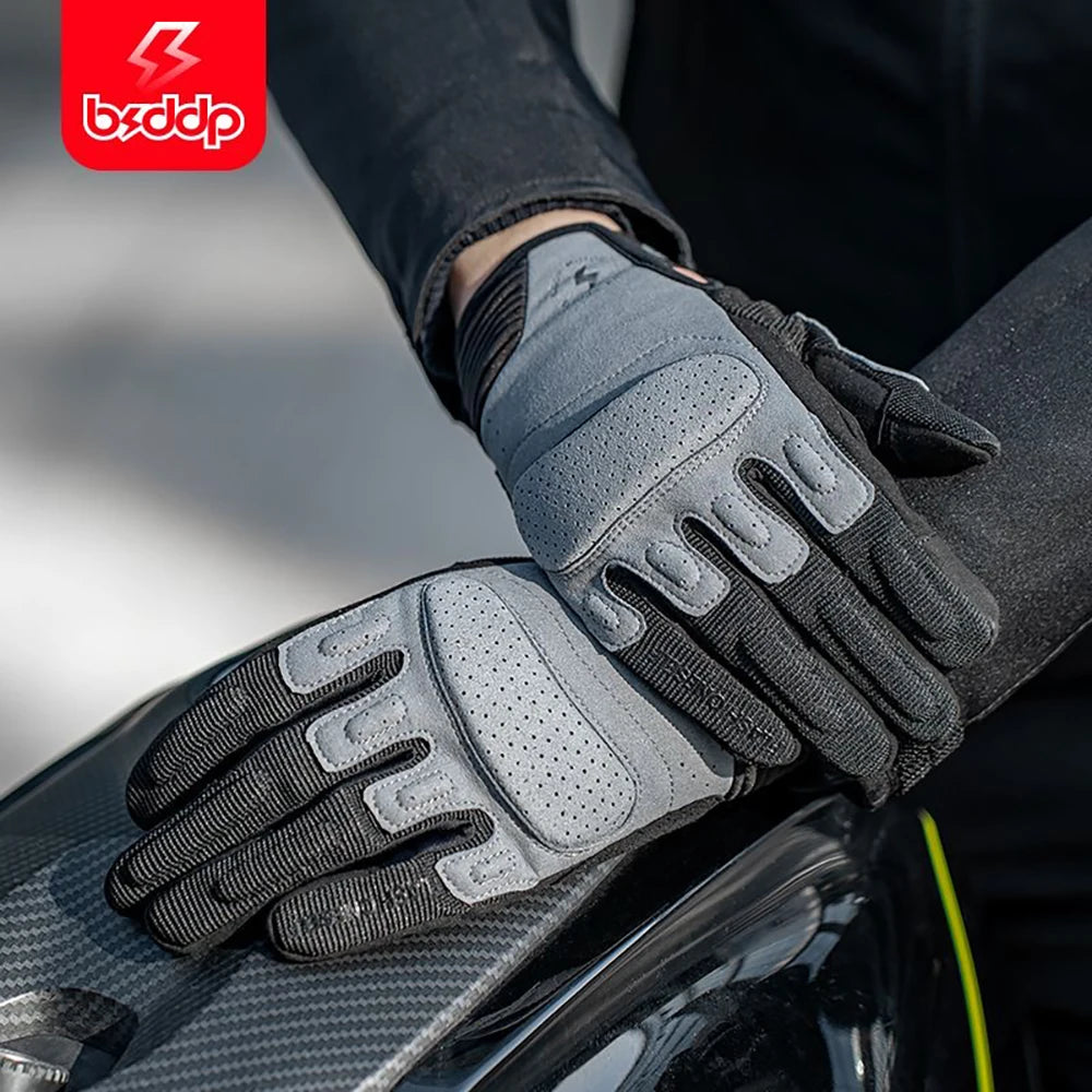 Gants de Moto tactiles Respirants et Antichocs, Collection Printemps Automne
