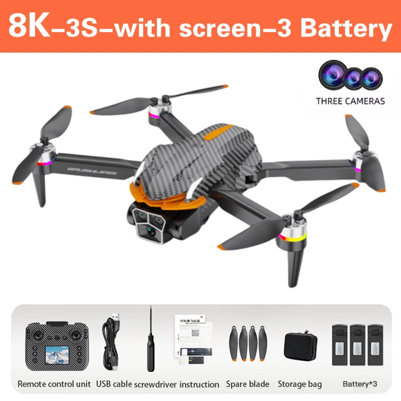 Drone Xiaomi MIJIA AE4 PRO avec Télécommande Écran, 8K Photographie Aérienne Professionnelle, Moteur Sans Balais, Évitement d'Obstacles, Quadrirotor