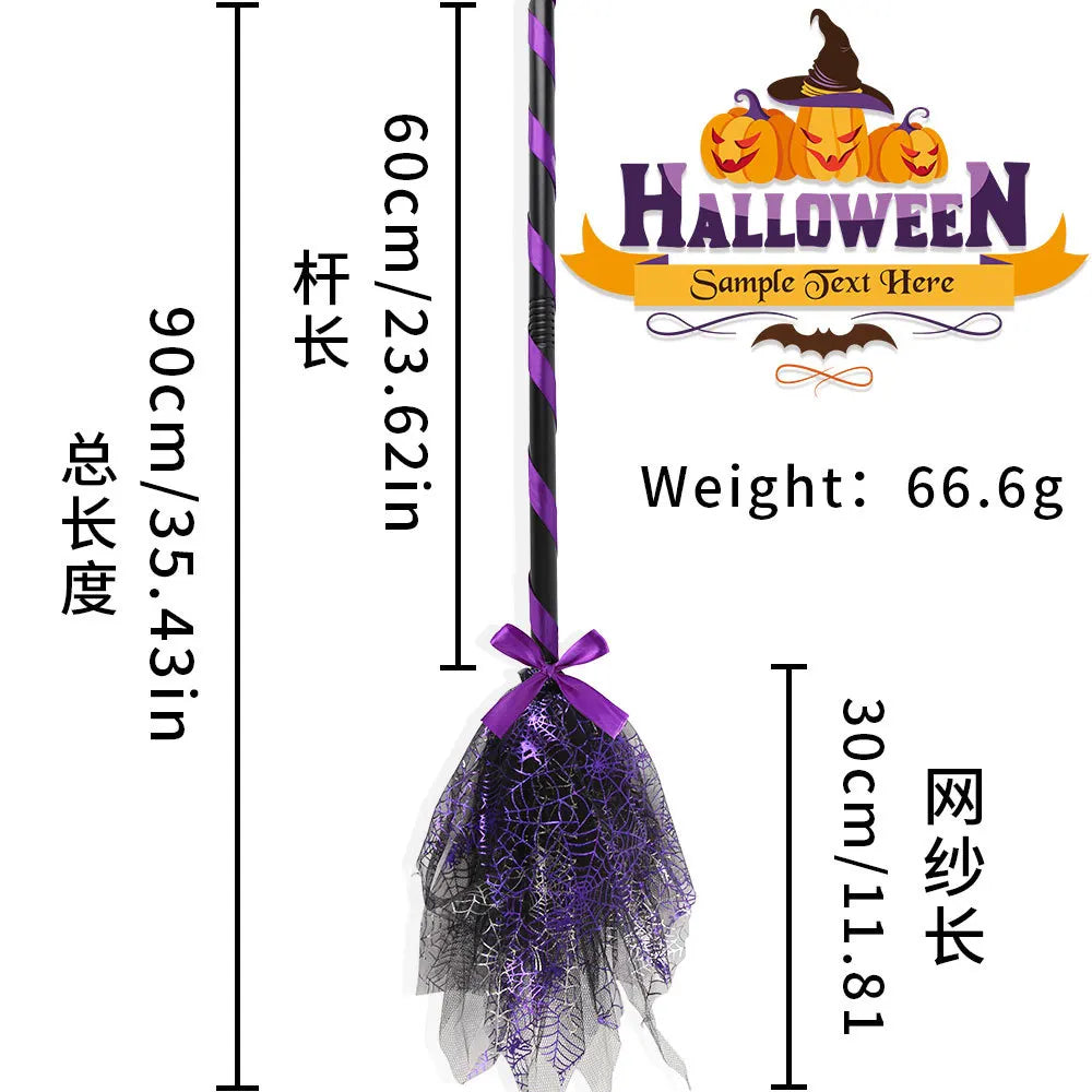 Décoration Balai de Sorcière pour Enfants – Accessoire Halloween, Photo