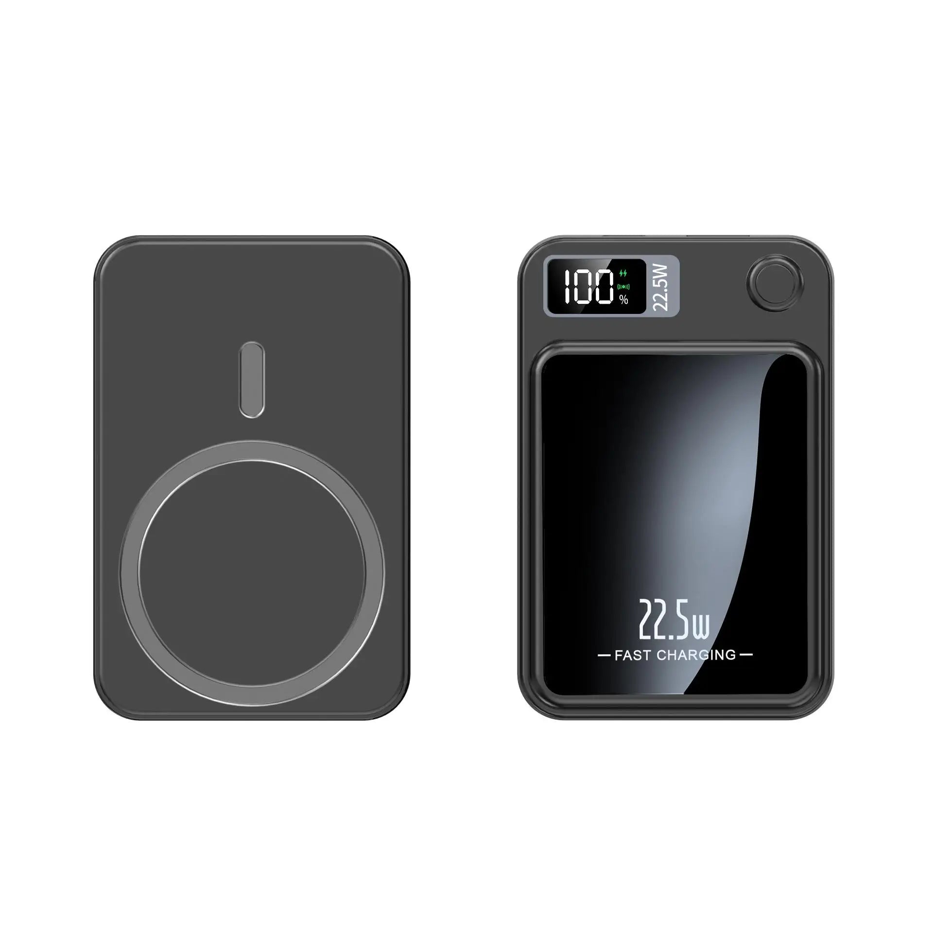 Batterie externe magnétique sans fil 100000 mAh, charge super rapide, batterie portable avec adaptateur Powerbank pour iPhone, Huawei, Samsung.