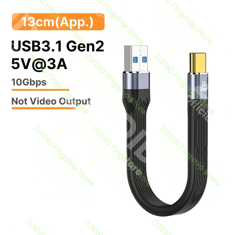 Câble USB pour Charge Rapide et Transfert de Données, Type C, Thunderbolt 3, 4K 60Hz, 40Gbps, 4.0, Gen3, PD, 100W, 5A