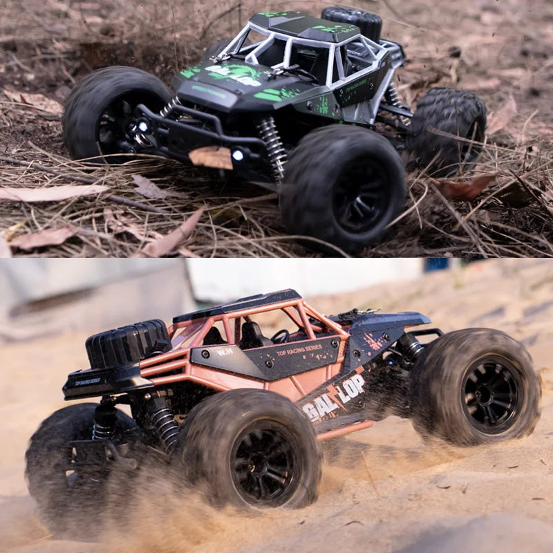 1:16 50km/h Remote Control Car with LED Light for Boys Monster Truck High Speed Drift Toys Gifts