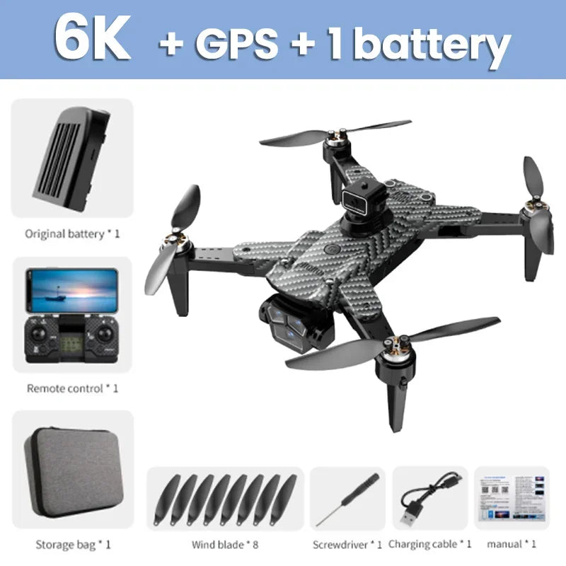 Drone Pliable Professionnel 8K HD XIAOMI MIJIA S196GPS, GPS, Moteur Sans Balais et Évitement d’Obstacles