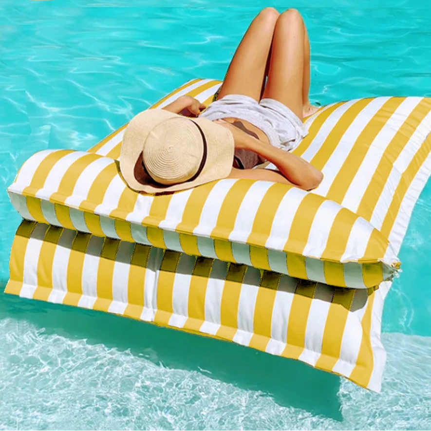 Pouf Flottant Géant – Housse Imperméable pour Piscine, Plage et Jardin (Sans Remplissage)