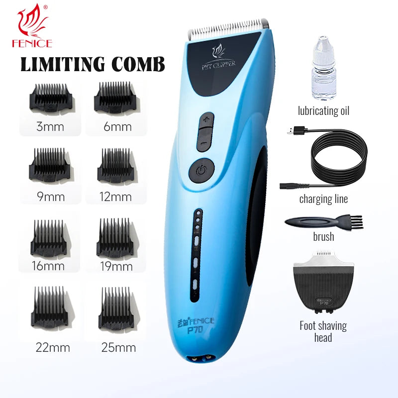Tondeuse pour animaux domestiques à faible bruit, Ensemble rechargeable