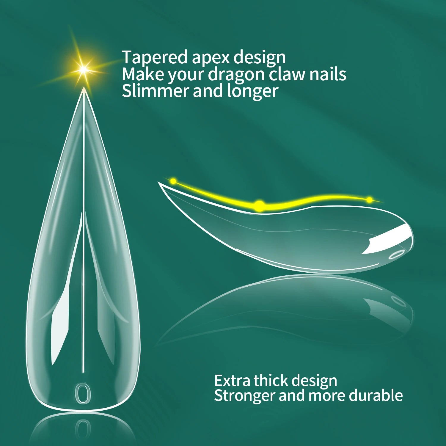 Moules à ongles Dragon Griffe, 140 pièces