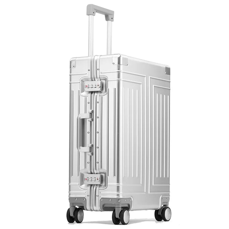 Valise rigide en alliage d’aluminium-magnésium SUSHIMU – bagage à roulettes, 20, 24 et 28 pouces