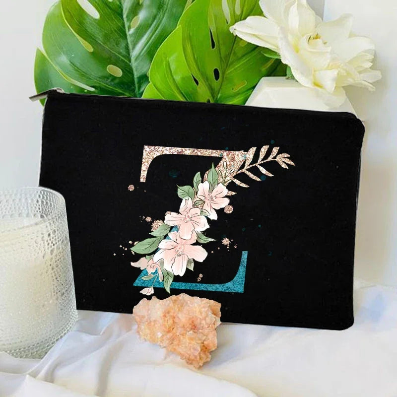 Trousse de maquillage à fermeture éclair avec dégradé de couleurs, trousse de toilette de voyage tendance, trousse de maquillage