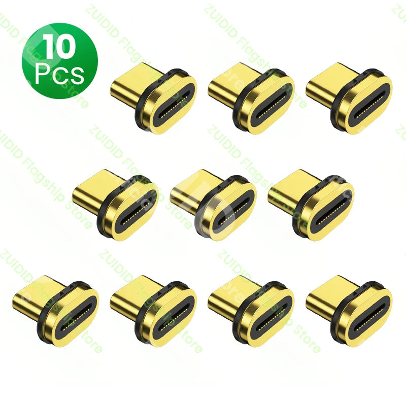 Adaptateur de câble magnétique USB Type C 24 broches, 3/5/10 pièces, pour adaptateur magnétique USB4.0, bouchons anti-poussière pour téléphone portable, convertisseur de pointes magnétiques