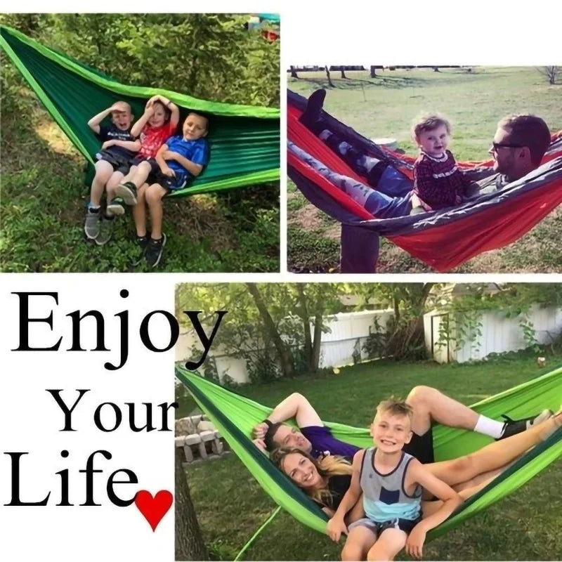 High Strength Nylon Fabric Parachute Hammock, Portable Outdoor Camping Swing Bed
