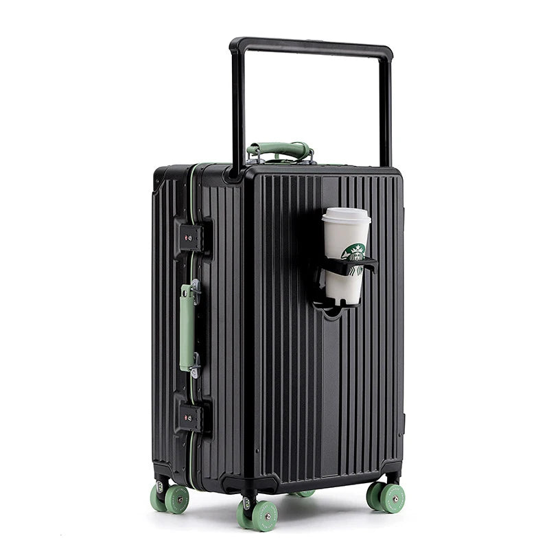 Valise large poignée pour voyage SUSHIMU – hommes et femmes, bagage à main, cadre en aluminium, PC + ABS, 20 et 24 pouces