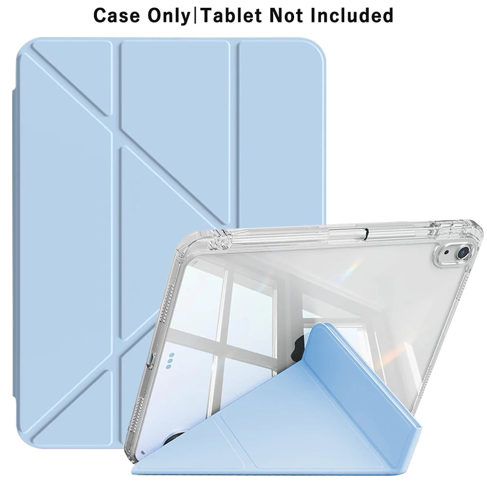 Coque iPad 3-en-1 Y-Fold Flip avec rabat magnétique – support multi-angles