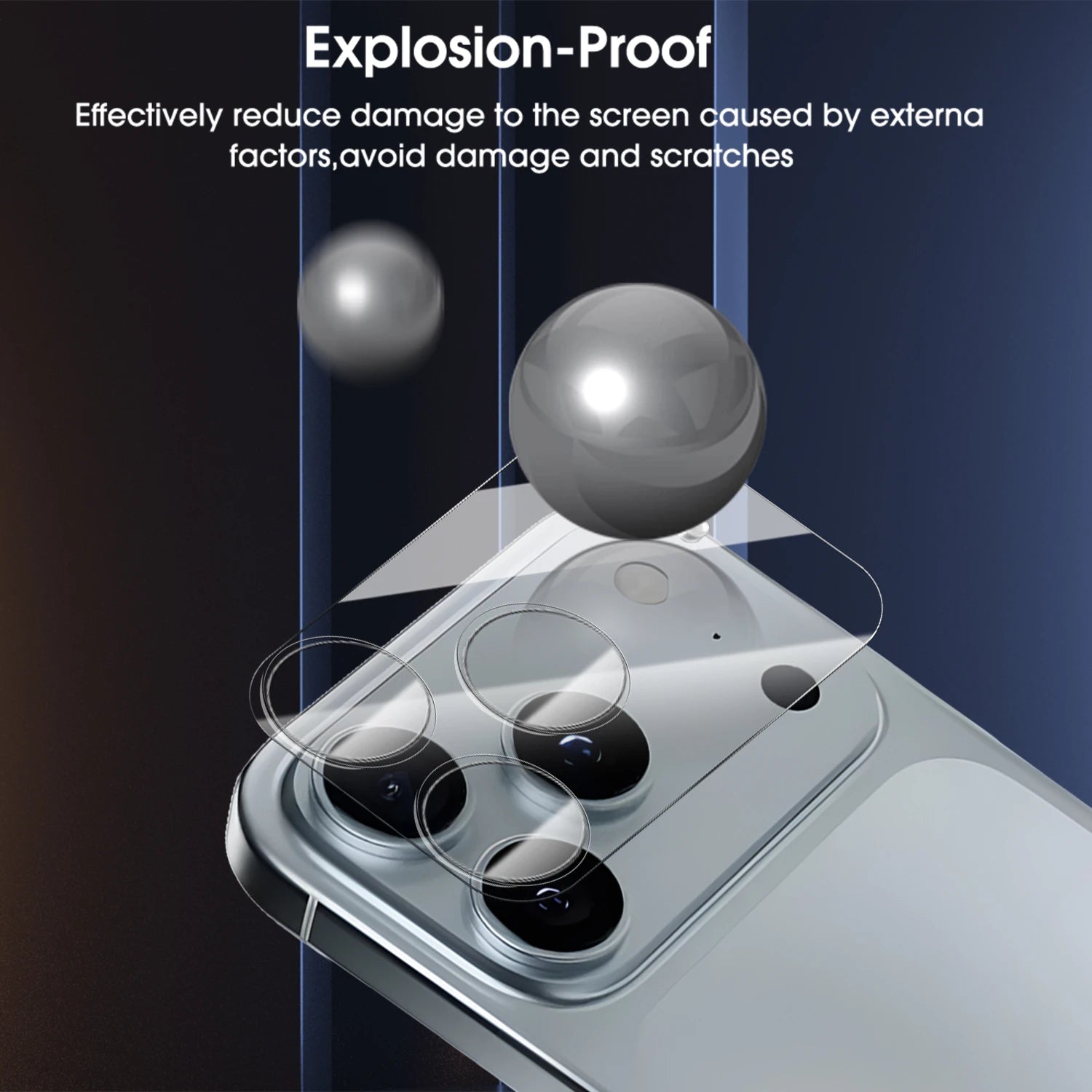 Film en verre trempé pour objectif de caméra – Couverture complète pour iPhone 17 Pro Max / 17 Air