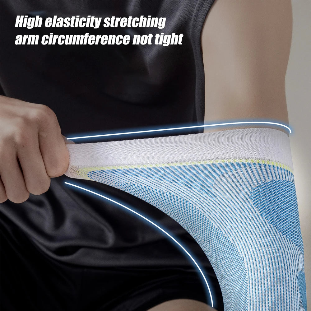 Sports elbow supports, compression sleeves for tennis, tendonitis, epicondylitis, arthritis and gymnastics