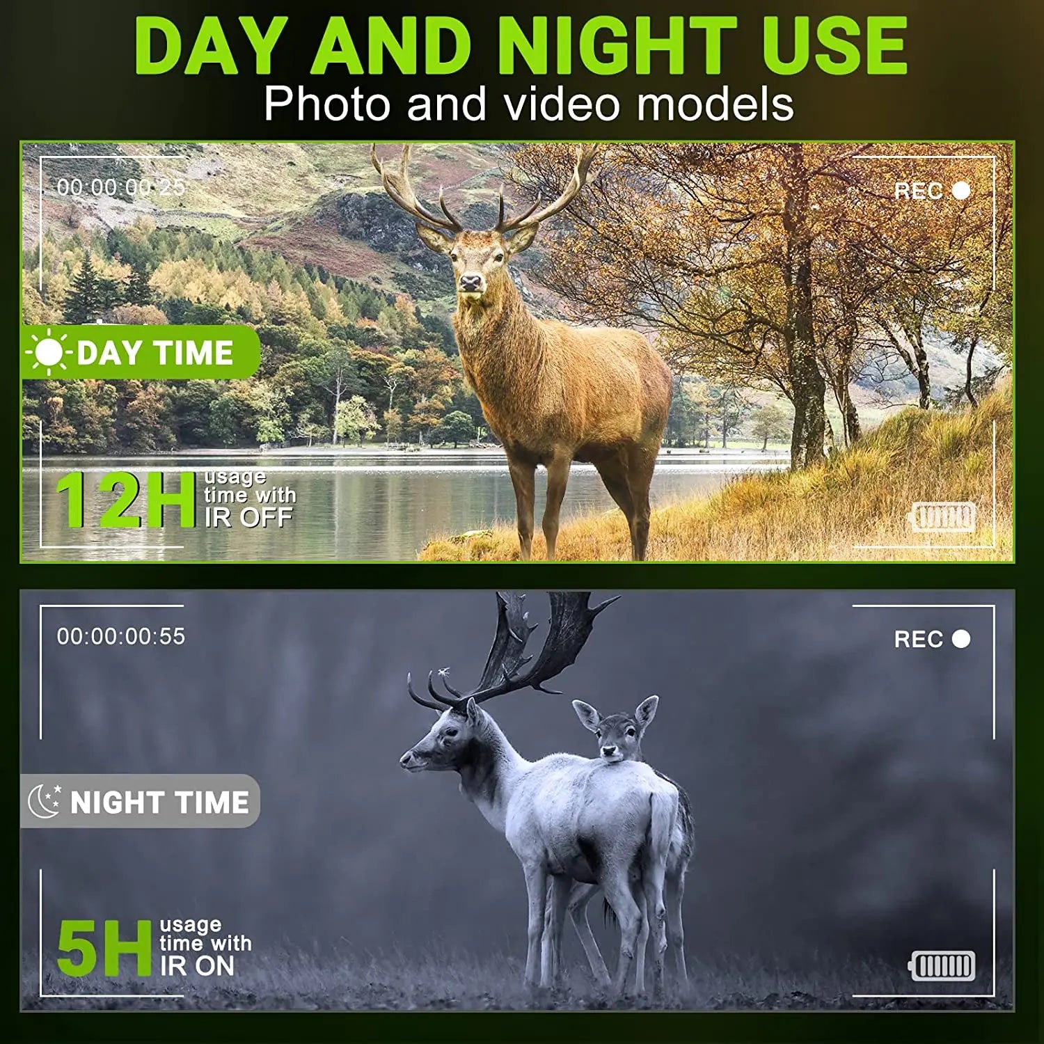 Jumelles de Vision Nocturne Numériques 1080p FHD – Zoom 5X, Infrarouge, Idéales pour Chasse, Camping et Surveillance Nautique