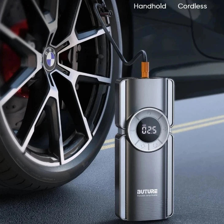 Démarreur de voiture 4 en 1, pompe 150PSI, lumière LED, compresseur d'air, batterie externe 20000mAh, dispositif de démarrage 2500A, gonfleur de pneus numérique 15V