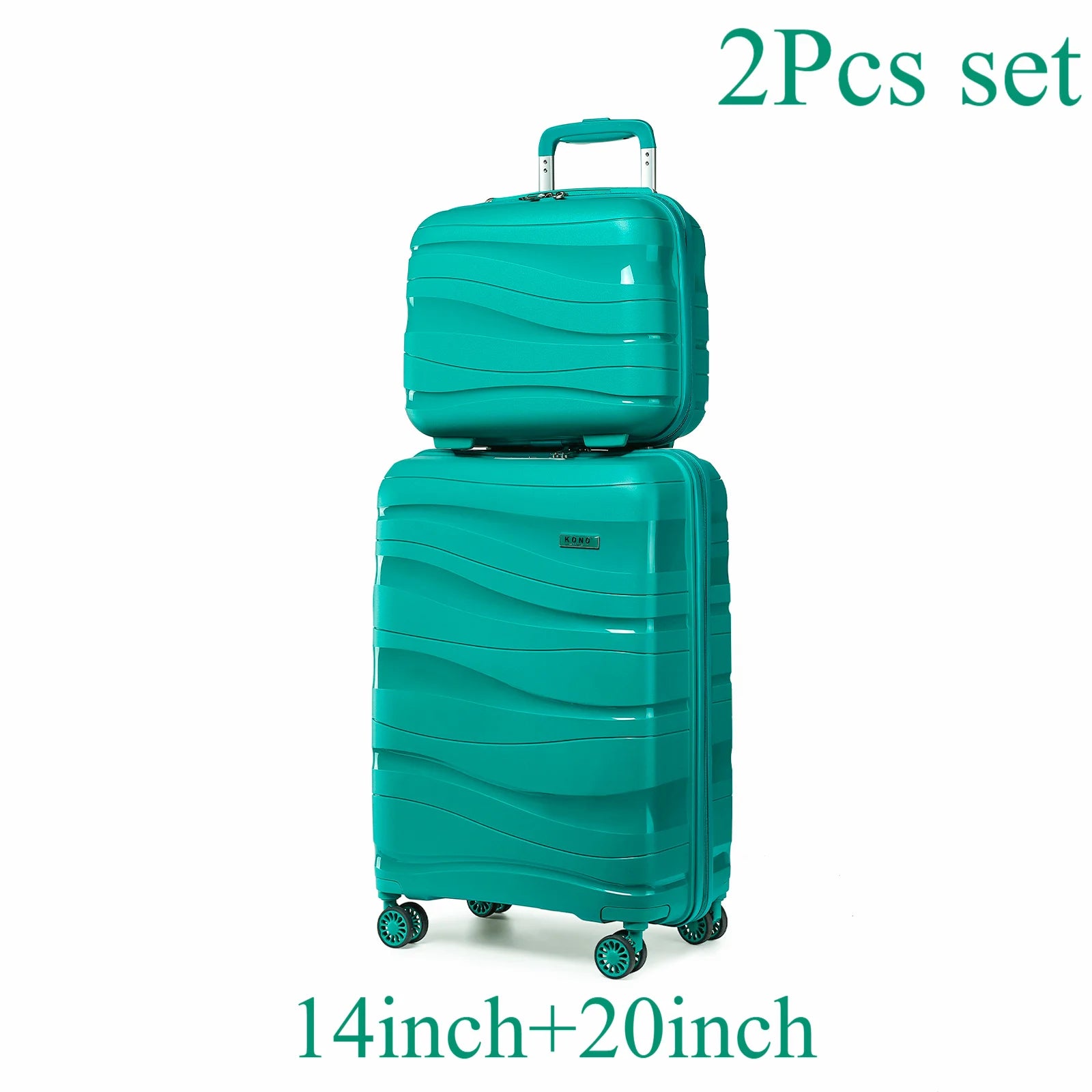 Valise rigide à roulettes légère en polypropylène avec serrure TSA KONO – M, L, XL, ensembles 2, 3 ou 4 pièces