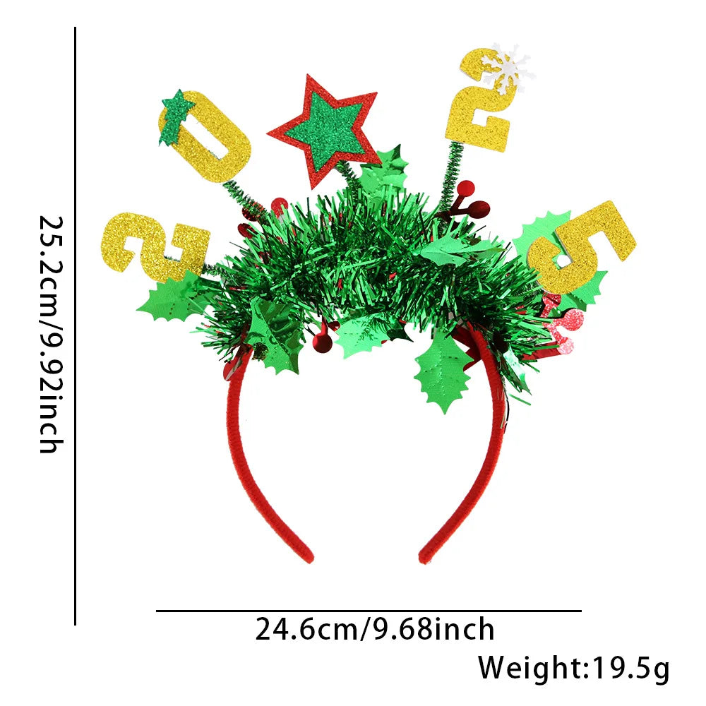 Serre-tête décoratif, Bandeaux du Nouvel An et de Noël - Cerceaux pour cheveux de bonhomme de neige de renne