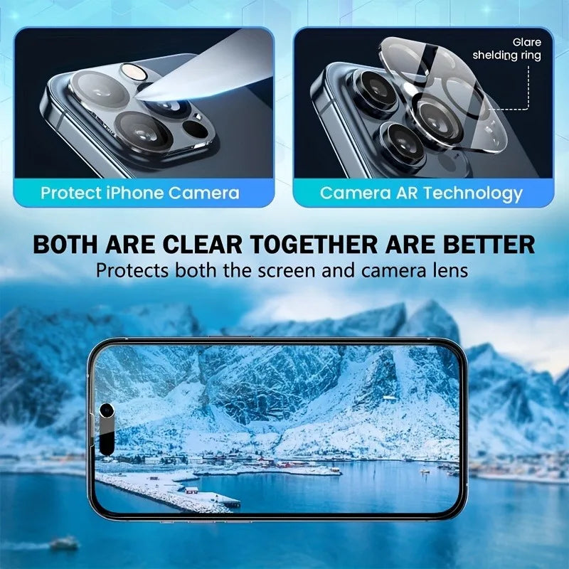 Film en verre trempé pour iPhone – Protection écran et lentille