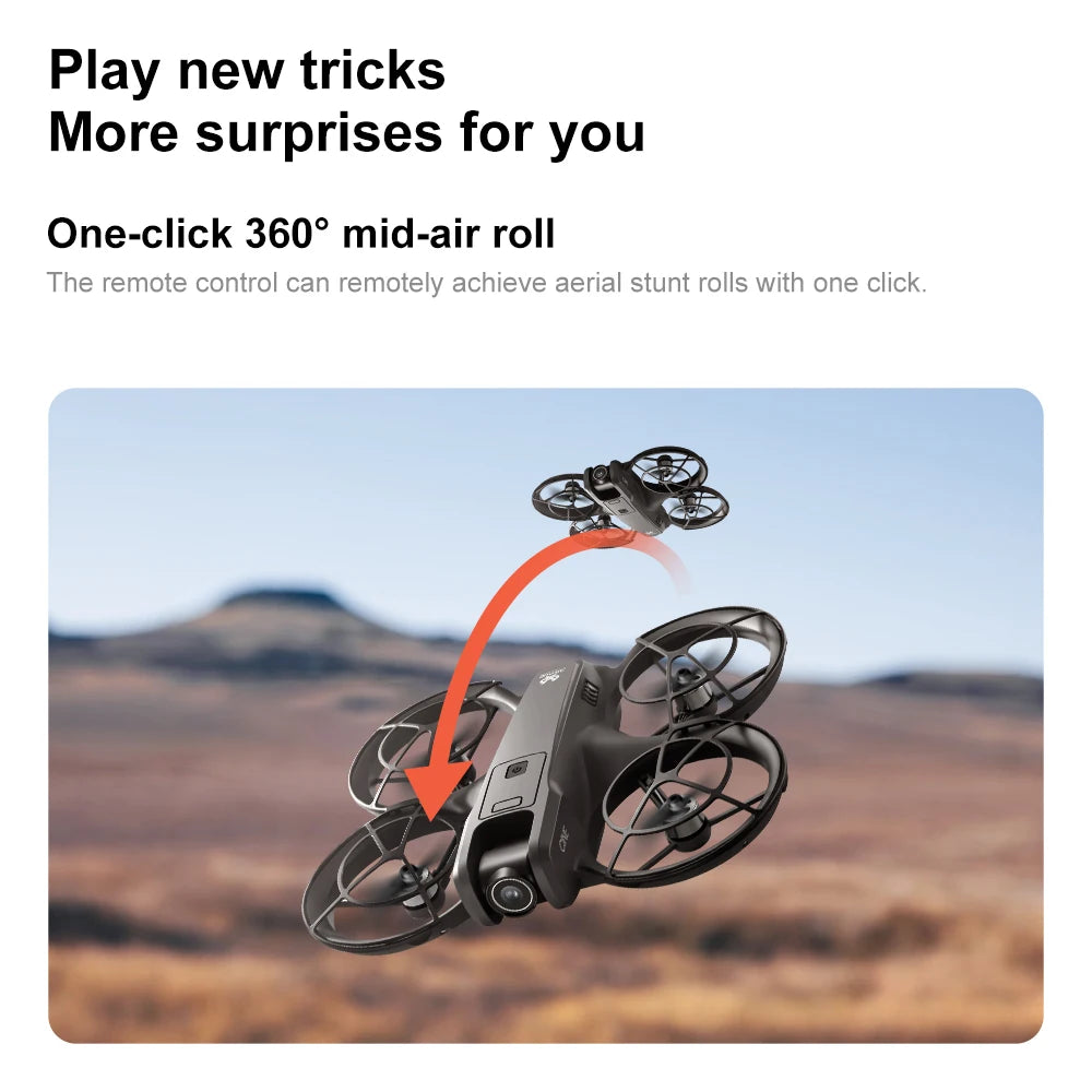 Drones MIJIA V666 HD 180° Drone quadrirotor pour éviter les obstacles, moteur sans balais, flux optique