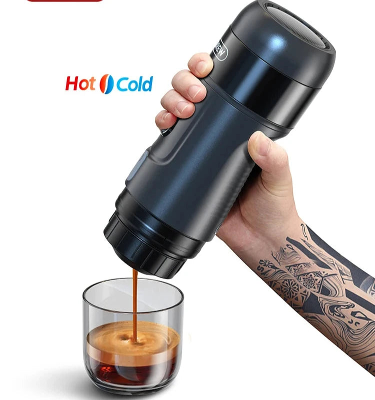Machine à café portable HiBREW pour voiture et maison, cafetière expresso DC 12V, compatible avec une variété de capsules de café, poudre de café H4A
