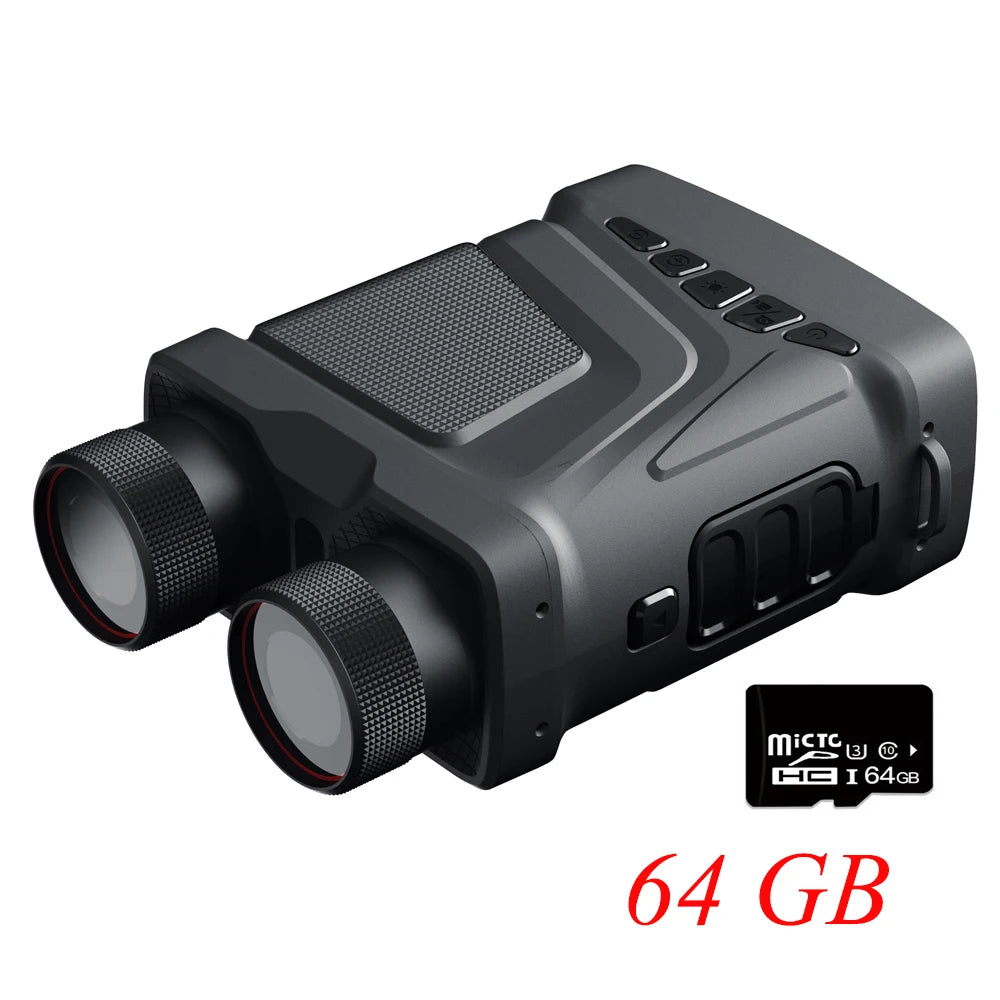 Jumelles de Vision Nocturne Numériques 1080p FHD – Zoom 5X, Infrarouge, Idéales pour Chasse, Camping et Surveillance Nautique