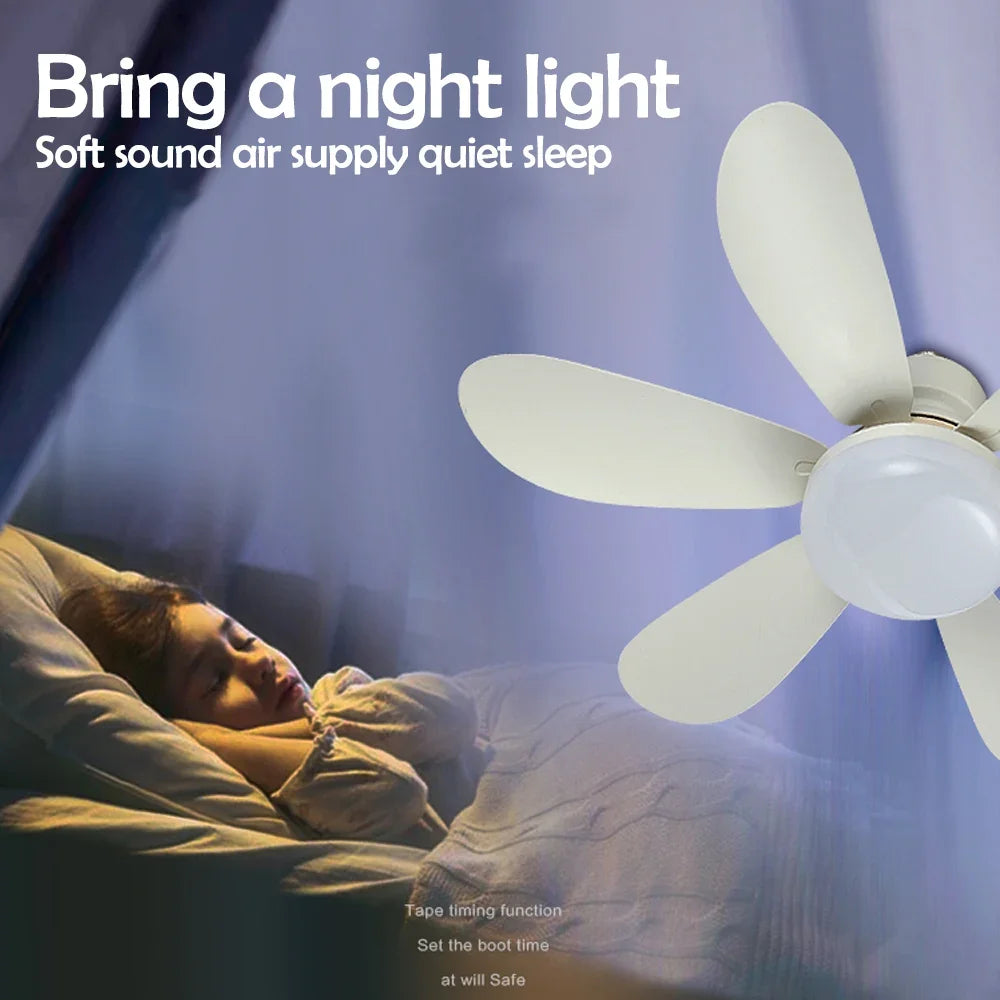 Ventilateur de Plafond LED 40W E27 – 3 Modes d’Éclairage Réglables, Télécommande, Silencieux, Idéal pour Salon