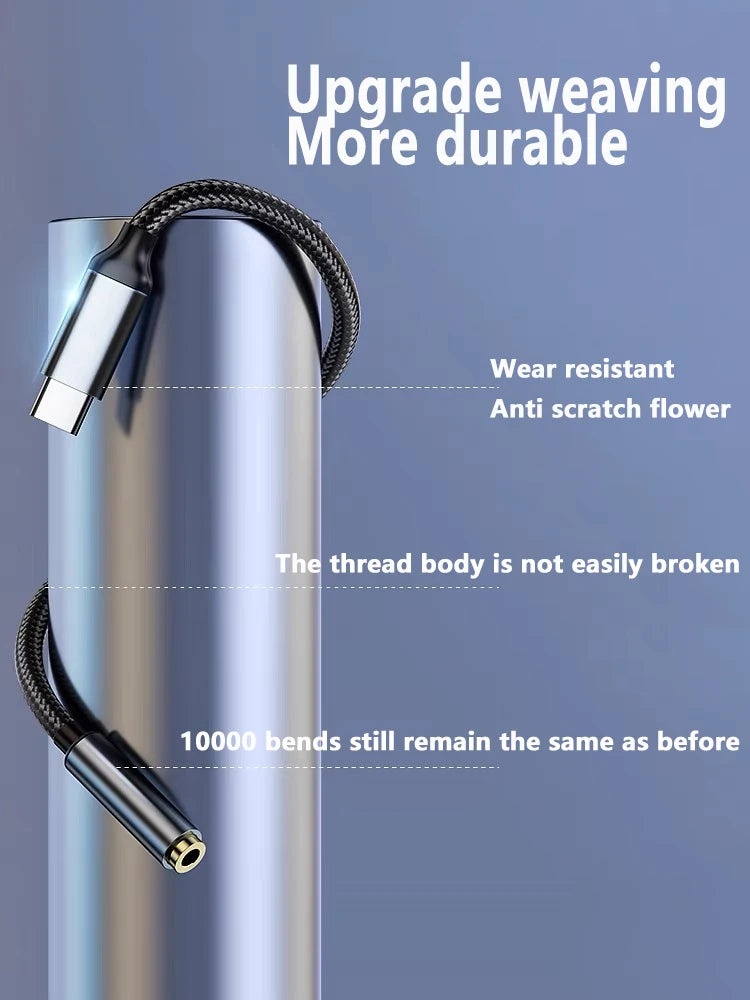 Adaptateur audio USB-C vers Jack 3,5 mm pour iPhone 15 / 15 Pro Max, Samsung Galaxy, Huawei, Xiaomi