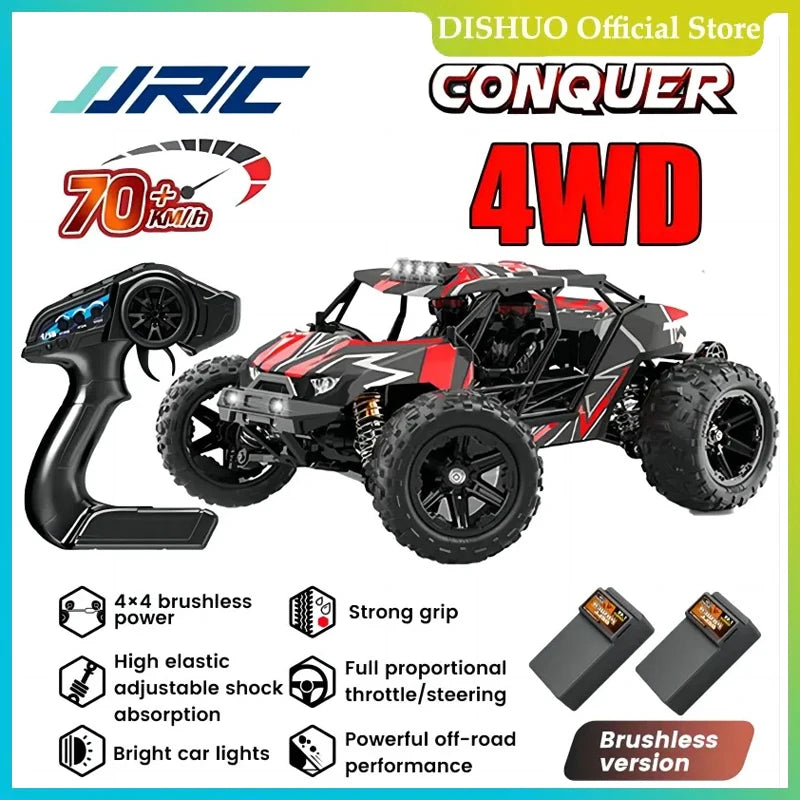 Voiture RC JJRC-Coche Teledirigido 1:14, Escoacrylate Motor Sin en 70 KM/H. Voiture de course télécommandée, haute vitesse, 50 km/h