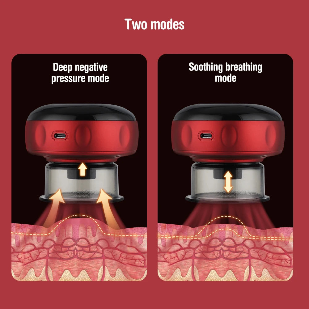 Appareil de massage sous vide électrique, massage amincissant, Guasha, thérapie par la chaleur, acupuncture négative par pression