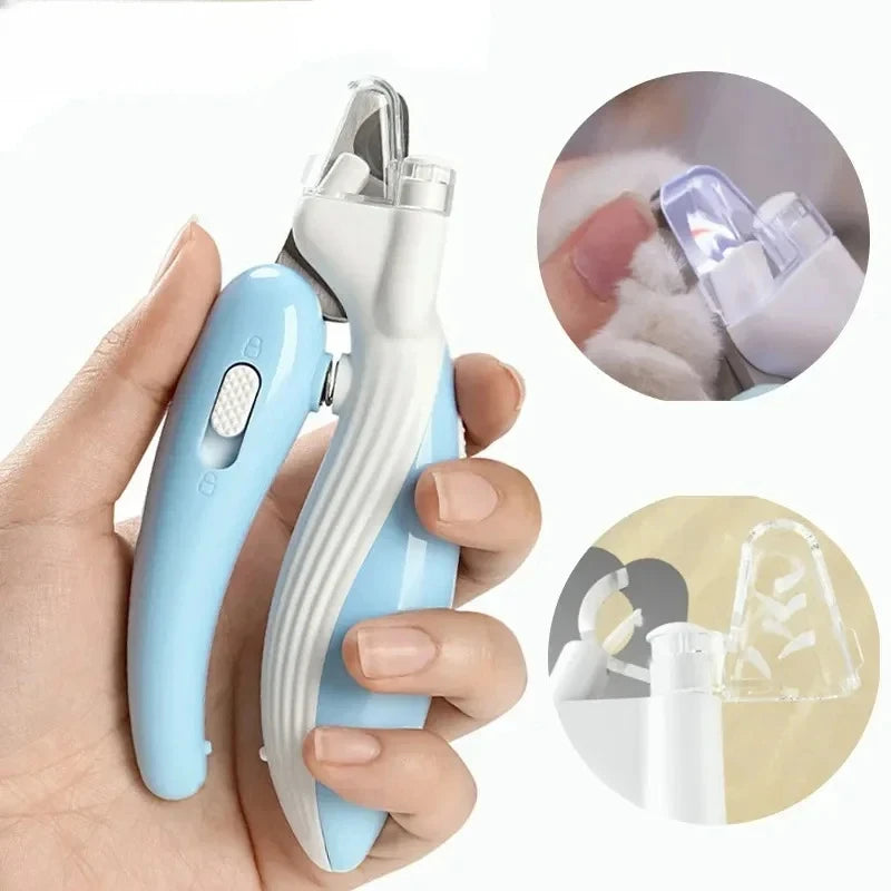 Coupe-griffes professionnel avec lumière LED pour animaux de compagnie, ciseaux de toilettage à griffes pour chiens et chats, coupe-ongles pour pattes de petits animaux, fournitures pour animaux de compagnie
