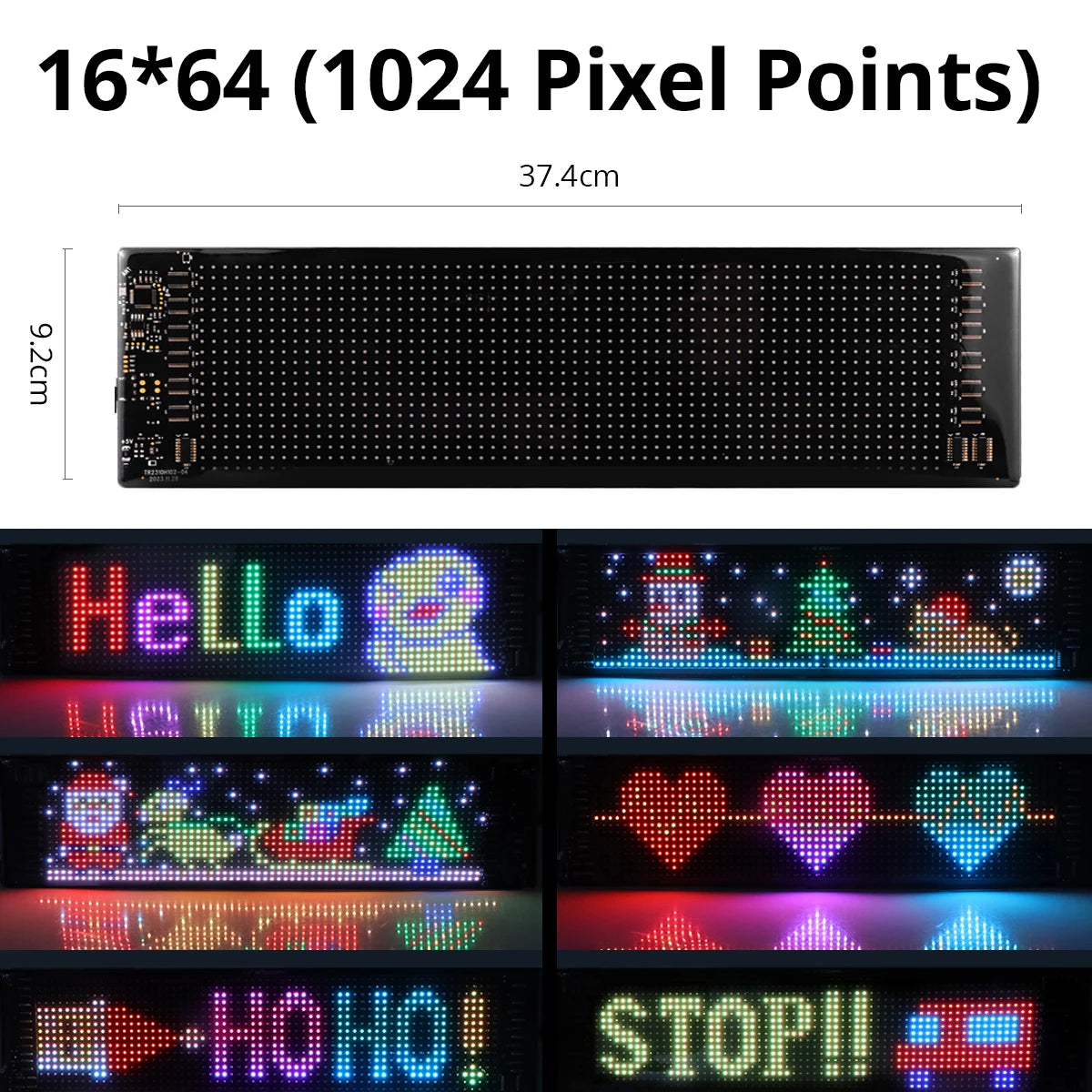 Écrans d'affichage LED Bluetooth intelligents, Module LED RGB, panneau de matrice de pixels, panneau à défilement, lumière publicitaire, décor de voiture