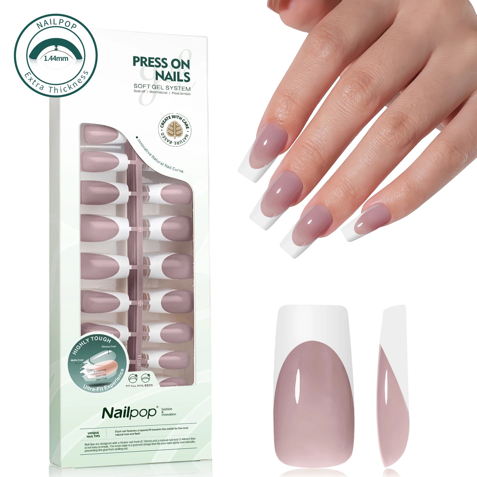 Press On Français Ultra Fit 140 pcs