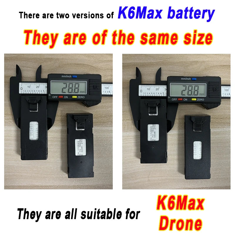 Batterie de rechange pour drone K6 Max – 3,7V 1800mAh