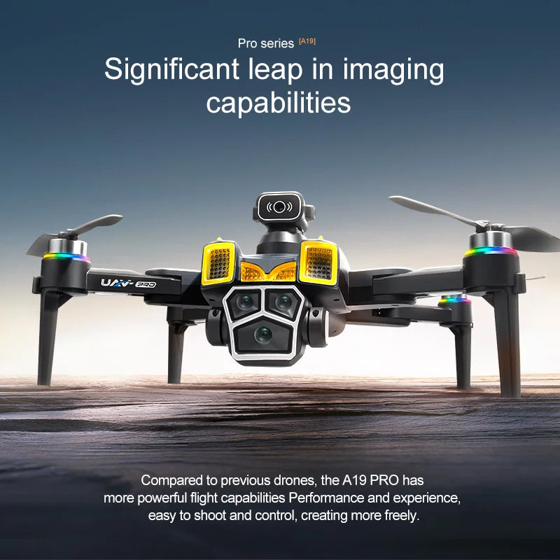 Drone A19Pro 2025 – GPS, Retour à une touche, 5G, 8K HD, Caméra omnidirectionnelle, Évitement d'obstacles, Jouet RC