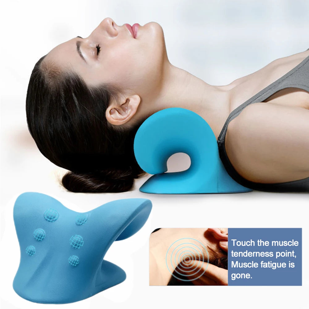 Coussin de traction chiropratique cervicale, extenseurs de cou, civière initiée au cou, relaxant de la colonne cervicale