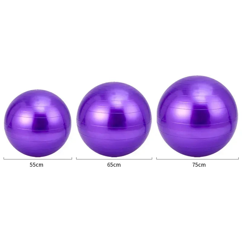 Ballon de yoga gonflable en PVC de 45 à 85 cm, grand ballon d'exercice épais pour la gym, le fitness, le pilates et l'équilibre