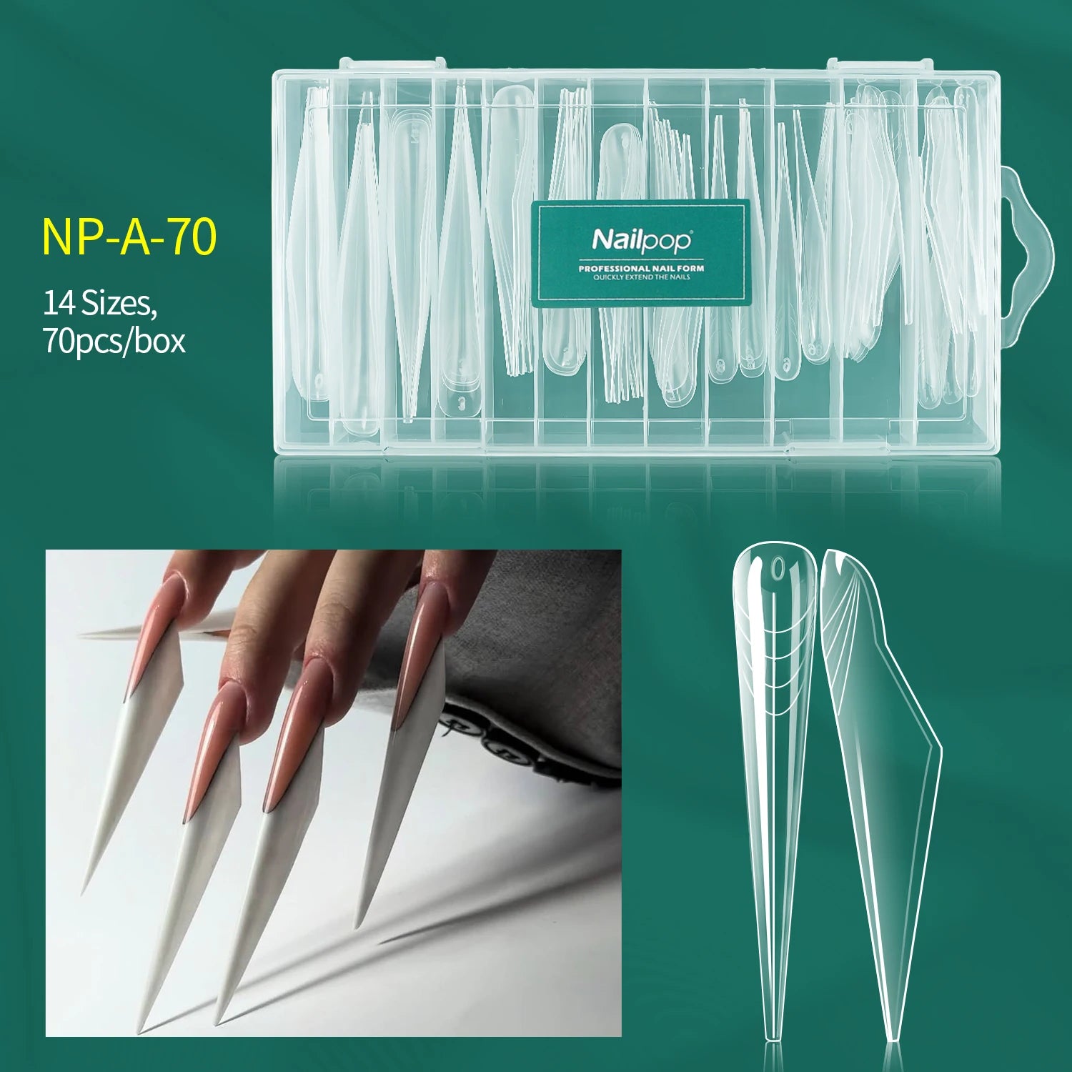 Kit de formes d’ongles doubles 6 en 1, 168 pièces