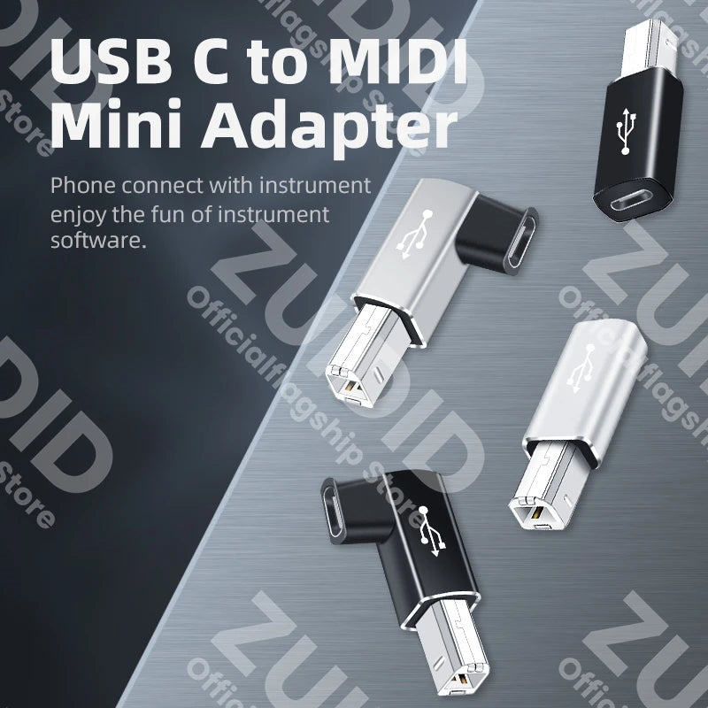 Adaptateur d'imprimante USB 2.0 USB Type C à Type B mâle pour imprimante disque dur Base Machine à fax Scanner USB 2.0 Type C adaptateur d'imprimante