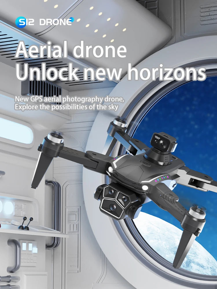 Drone Xiaomi Mijia S12 moteur sans balais 8K HD 3 caméras professionnelles 5G 4.3 pouces grand écran télécommande pliable quadrirotor